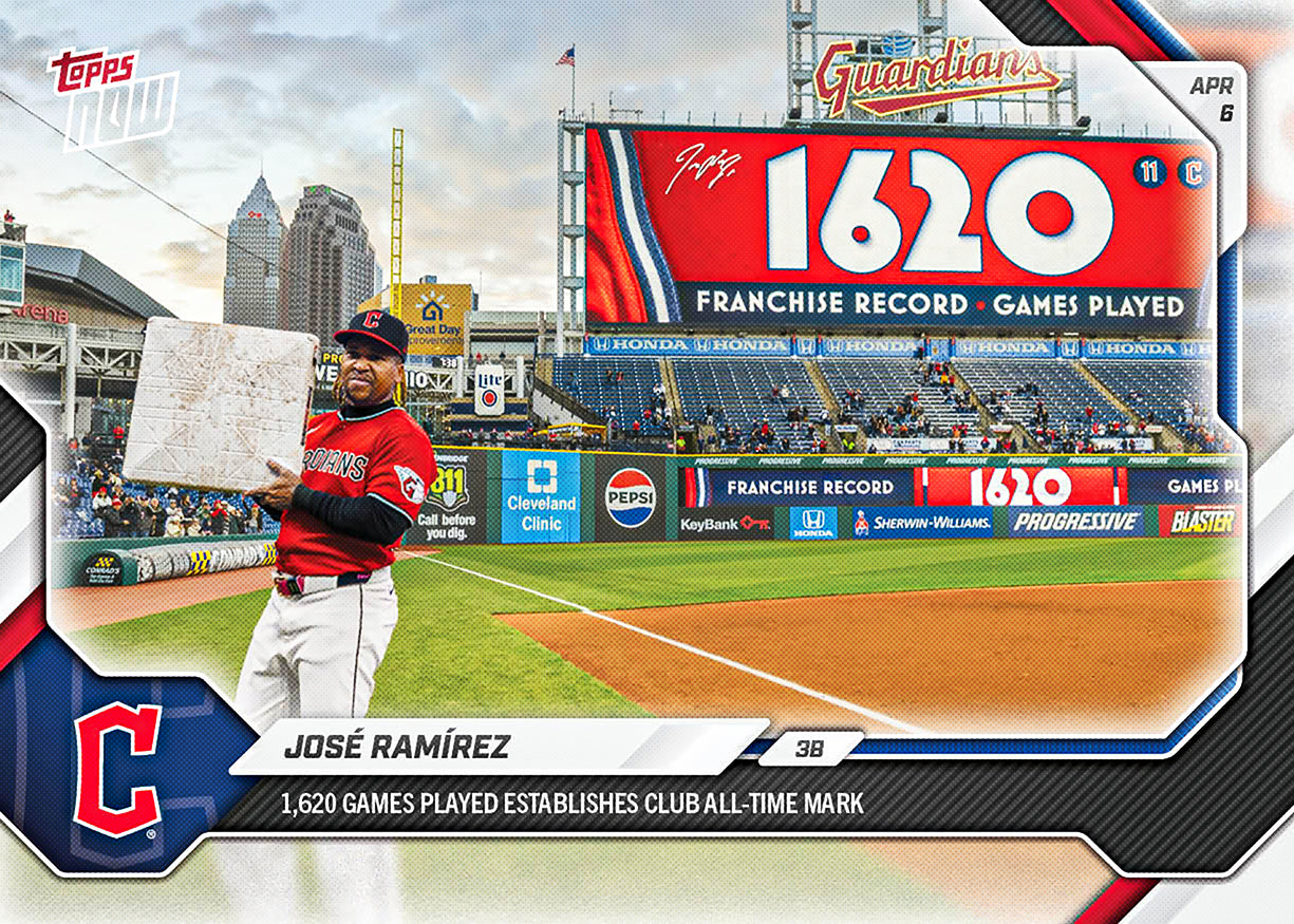 José Ramírez - 2026 MLB Topps NOW - Card 55 - PR: 3139 - Image 2