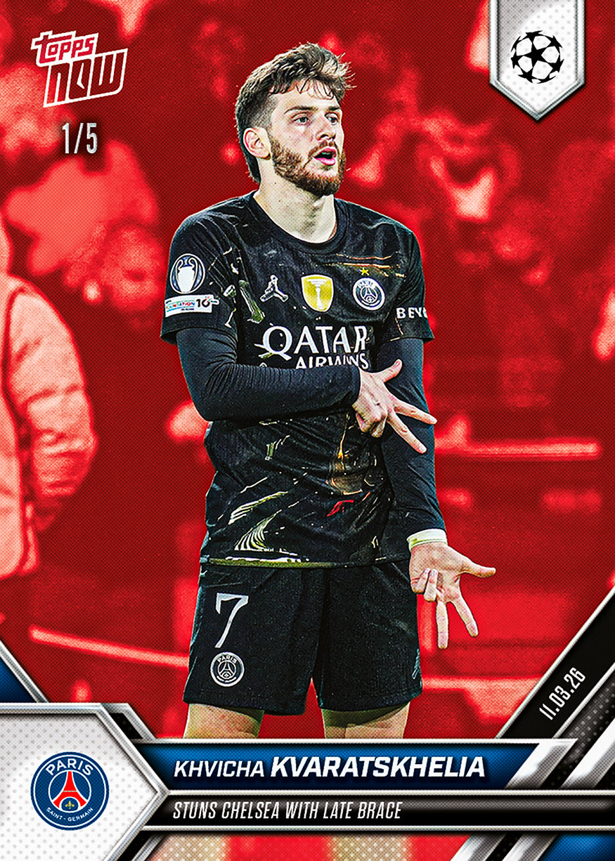 Khvicha Kvaratskhelia - 2025-26 UCL Topps NOW - Card 105 - PR: 1324 - Image 3