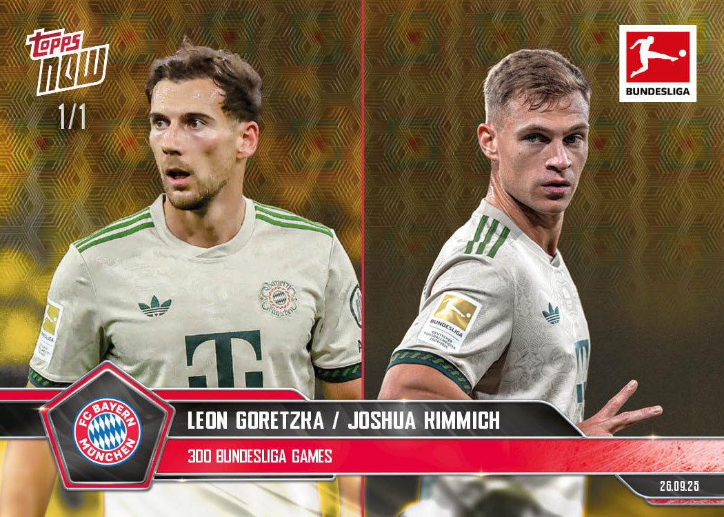 Joshua Kimmich/Leon Goretzka - 2025-26 Bundesliga Topps NOW - Card 31 - PR: 429 - Image 2