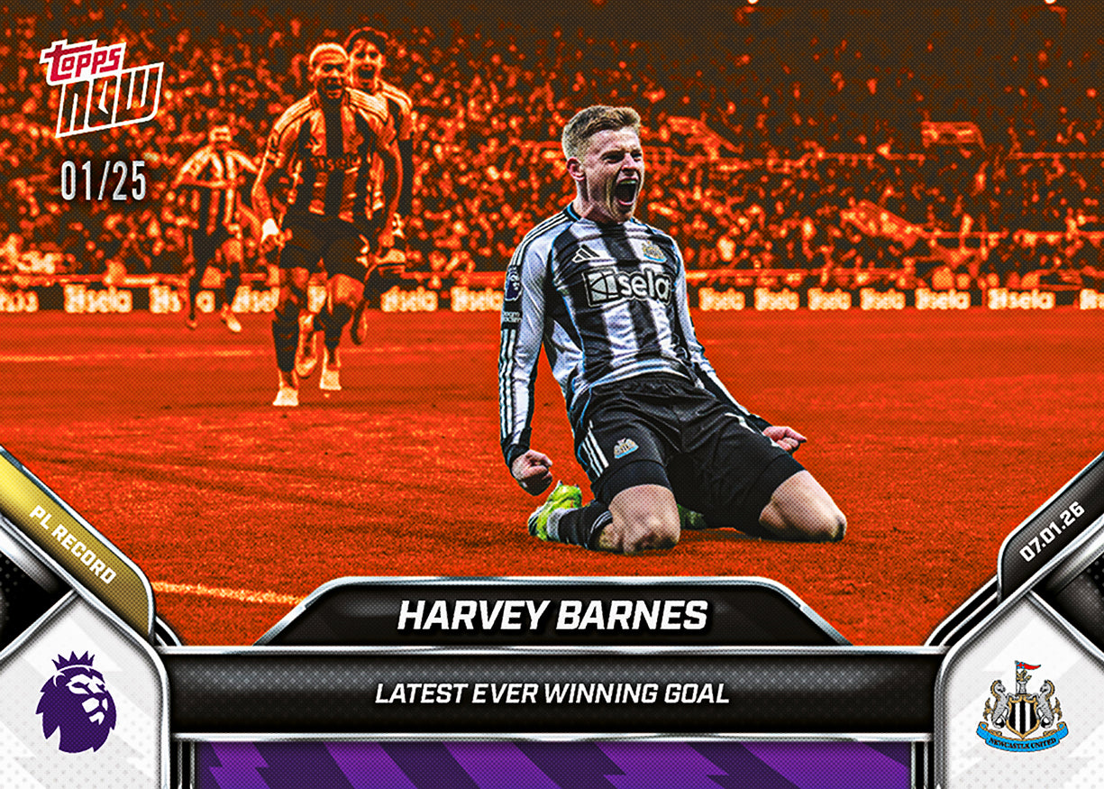 Harvey Barnes - 2025-26 Premier League Topps NOW - Card 106 - PR: 451 - Image 5