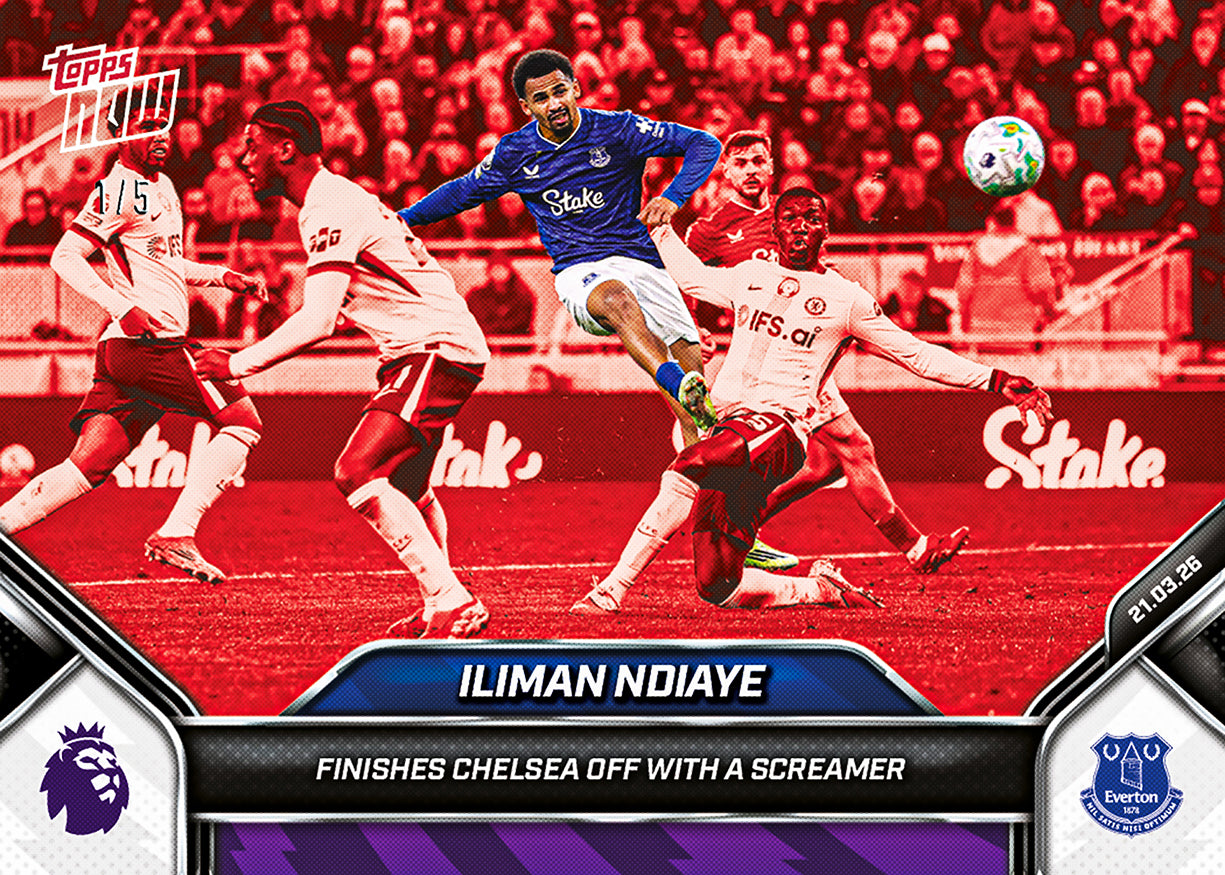 Iliman Ndiaye - 2025-26 Premier League Topps NOW - Card 161 - PR: 325 - Image 3