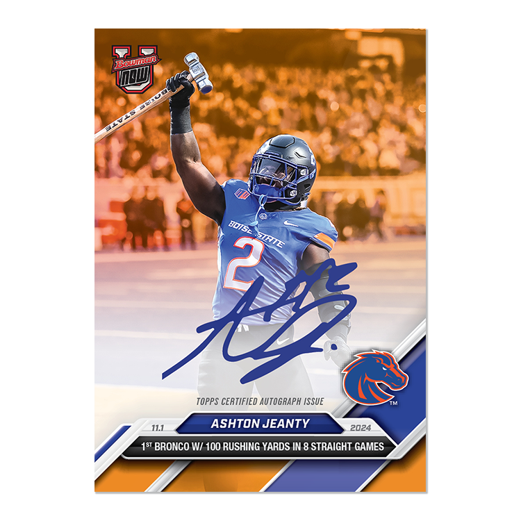 Ashton Jeanty - 2024 Bowman U NOW Football Card 34 - LOOK FOR AUTOS - PR: 1990 - Image 2
