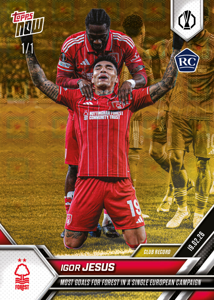 Igor Jesus - 2025-26 UEL Topps NOW - Card 18 - PR: 507 - Image 2