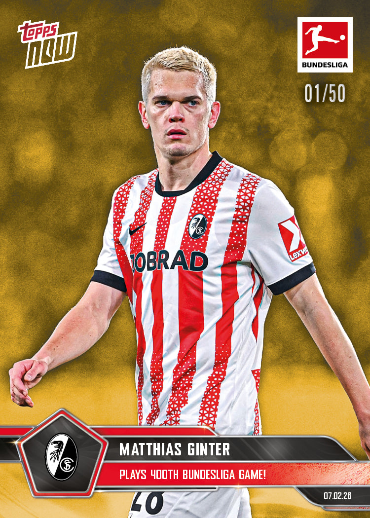 Matthias Ginter - 2025-26 Bundesliga Topps NOW - Card 118 - PR: 156 - Image 6