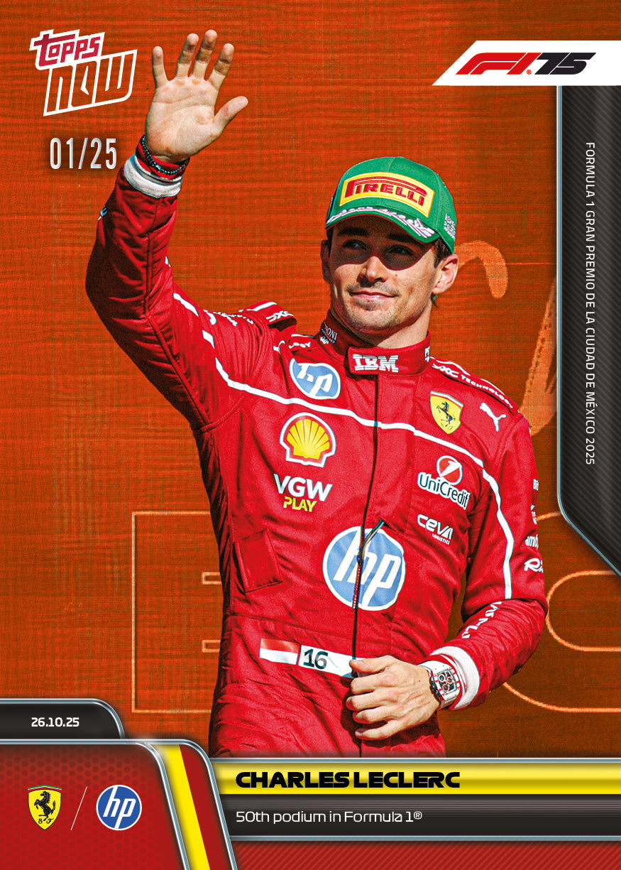 Charles Leclerc - 2025 Formula 1 Topps NOW - Card 74 - PR: 3675 - Image 6
