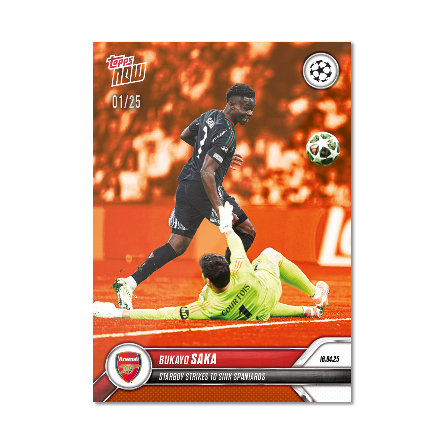 Bukayo Saka - 2024-25 UCL Topps NOW - Card 145 - PR: 994 - Image 5