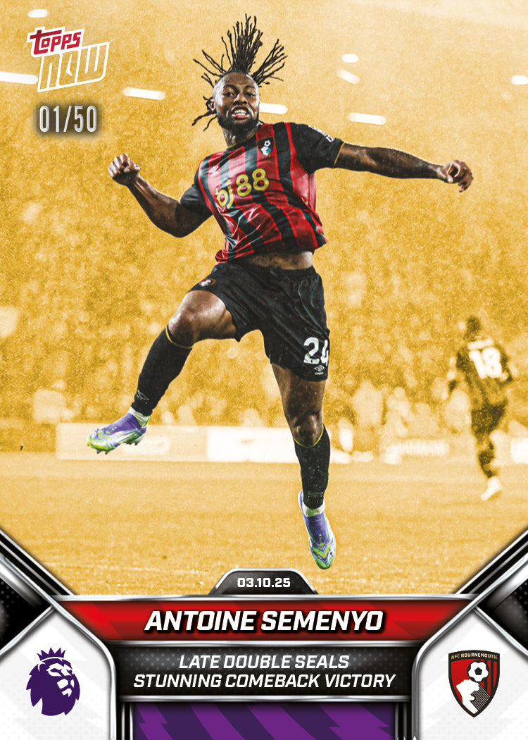 Antoine Semenyo - 2025-26 Premier League Topps NOW - Card 29 - PR: 278 - Image 6