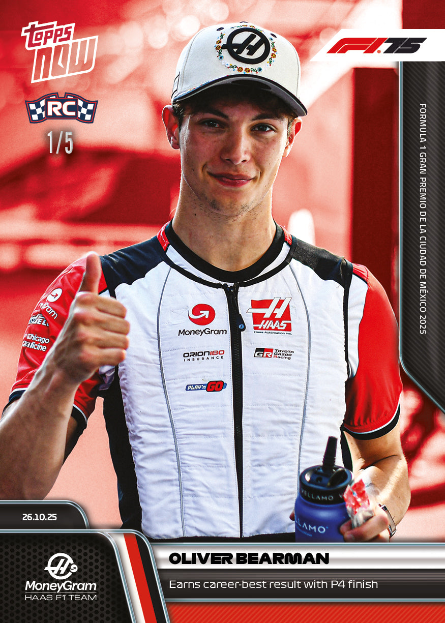 Oliver Bearman - 2025 Formula 1 Topps NOW - Card 73 - PR: 2305 - Image 3