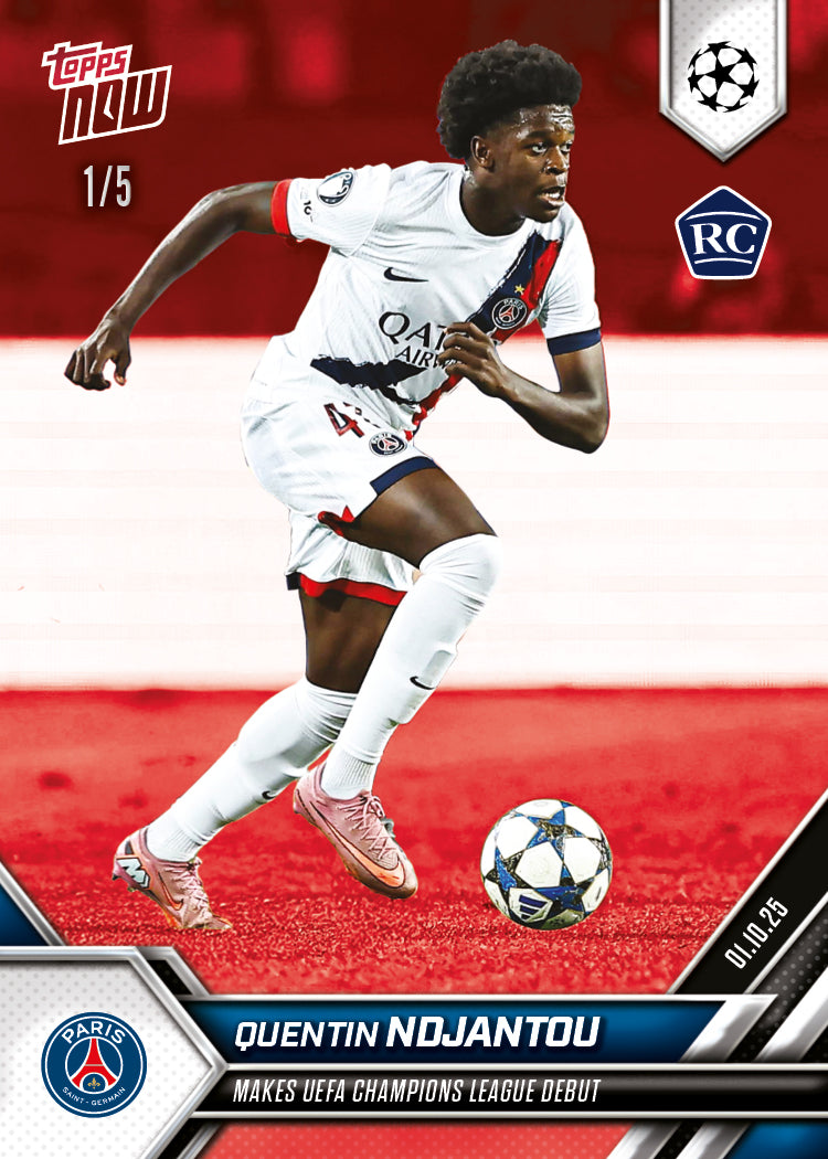 Quentin Ndjantou - 2025-26 UCL Topps NOW - Card 28 - PR: 471 - Image 3