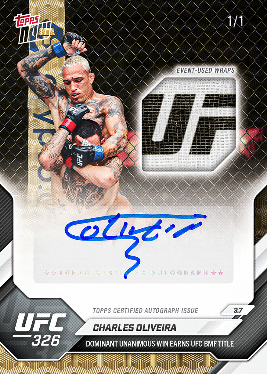 Charles Oliveira - 2026 UFC Topps NOW - Card 8 - PR: 3472 - Image 2