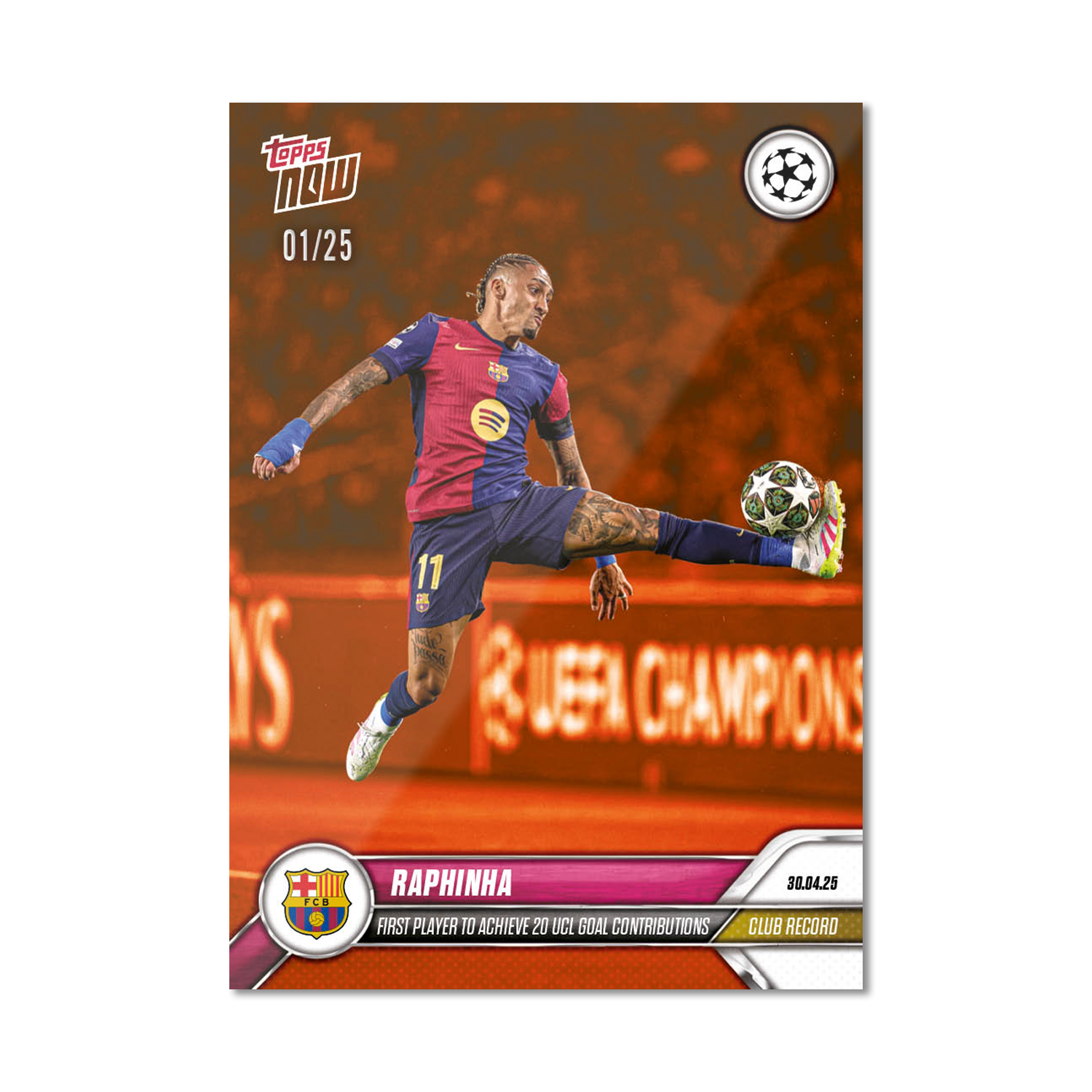 Raphinha - 2024-25 UCL Topps NOW - Card 147 - PR: 856 - Image 5
