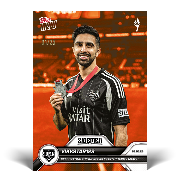 Vikkstar123 - 2025 Sidemen Charity Match Topps NOW Card 14 - LOOK FOR AUTO - PR: 146 - Image 6