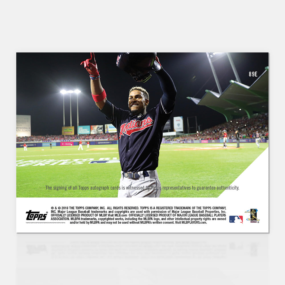 On-Card Autograph # to 5 - Francisco Lindor (Net Proceeds Donated) - MLB TOPPS NOW - Image 2