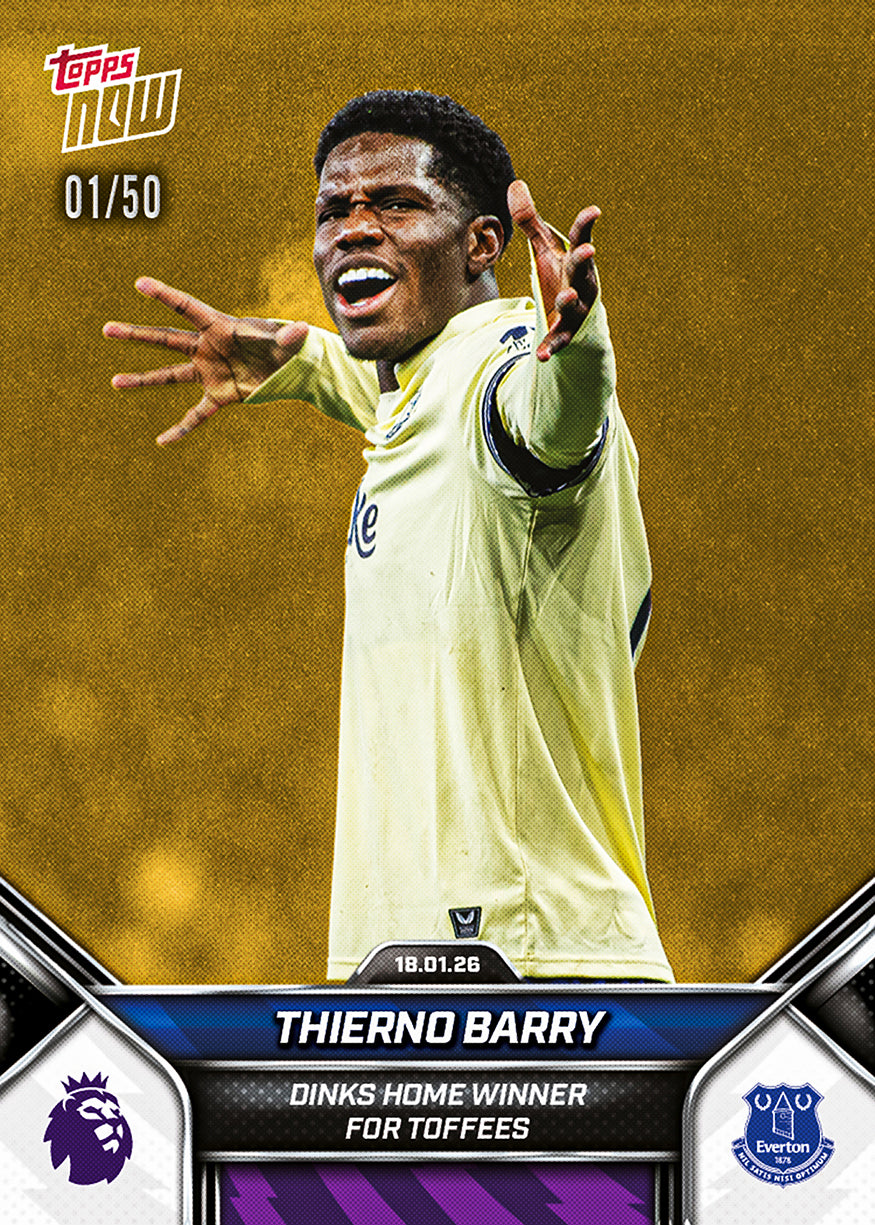 Thierno Barry - 2025-26 Premier League Topps NOW - Card 112 - PR: 206 - Image 6