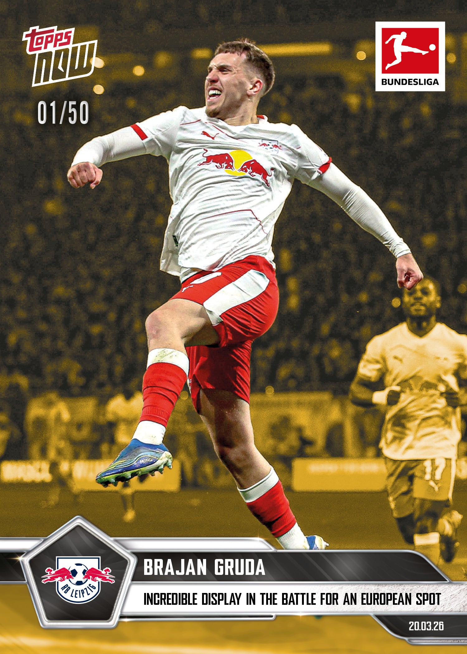 Brajan Gruda - 2025-26 Bundesliga Topps NOW - Card 152 - PR: 110 - Image 6