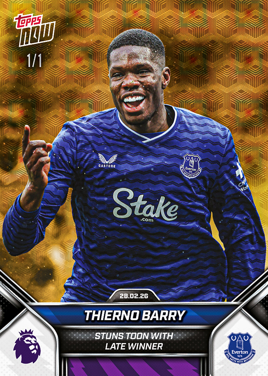 Thierno Barry - 2025-26 Premier League Topps NOW - Card 147 - PR: 205 - Image 2