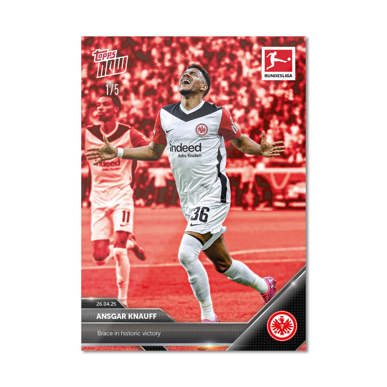 Ansgar Knauff - 2024-25 Bundesliga Topps NOW Card 175 - PR: 217 - Image 4