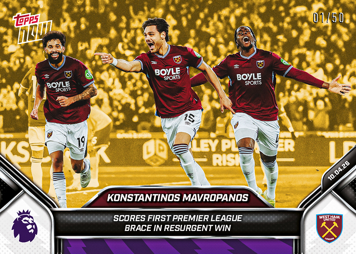 Konstantinos Mavropanos - 2025-26 Premier League Topps NOW - Card 166 - PR: 323 - Image 6