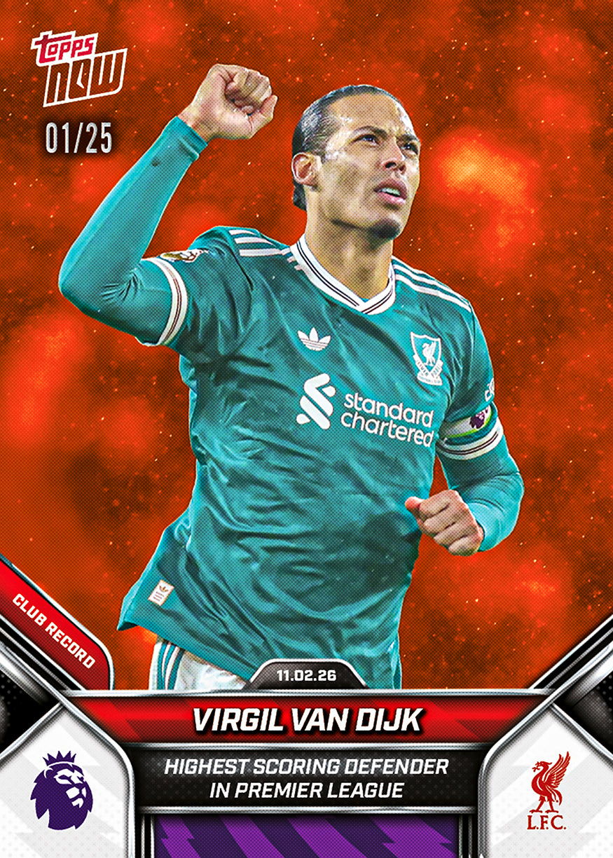 Virgil van Dijk - 2025-26 Premier League Topps NOW - Card 138 - PR: 972 - Image 5