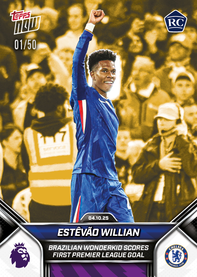 Estêvão Willian - 2025-26 Premier League Topps NOW - Card 32 - PR: 5404 - Image 7
