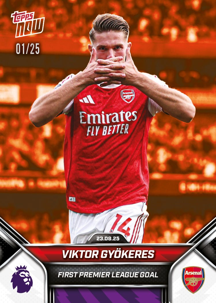 Viktor Gyökeres - 2025-26 Premier League Topps NOW - Card 8 - PR: 2331 - Image 5