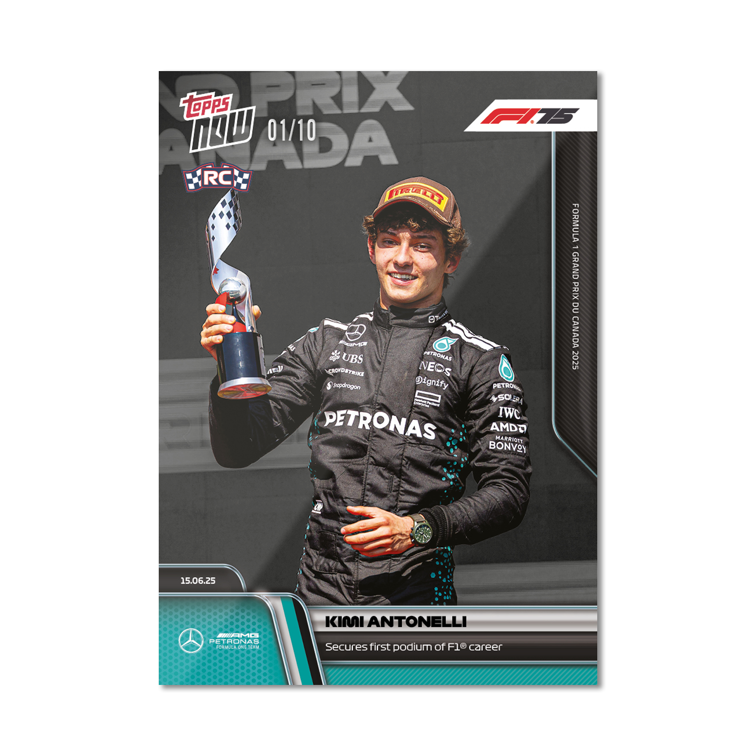Kimi Antonelli - 2025 Formula 1 Topps NOW - Card 45 - PR: 9978 - Image 4