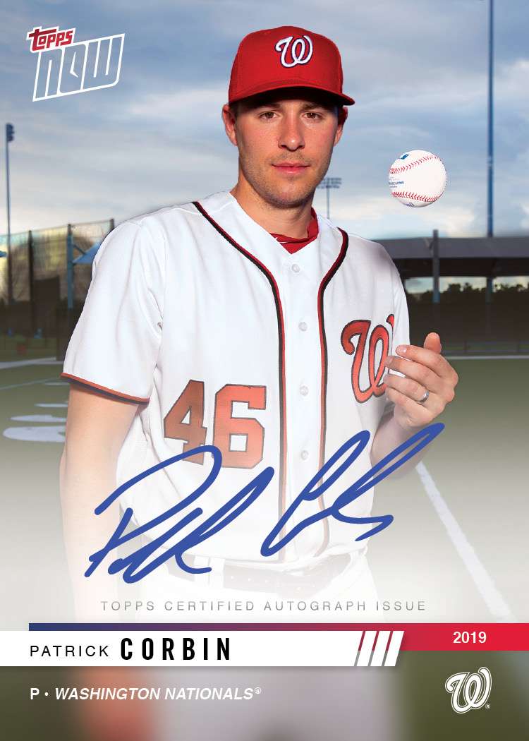 2019 Washington Nationals TOPPS NOW Road To Opening Day 16-Card Team Set - Autograph Edition - Print Run: 502 - Image 2