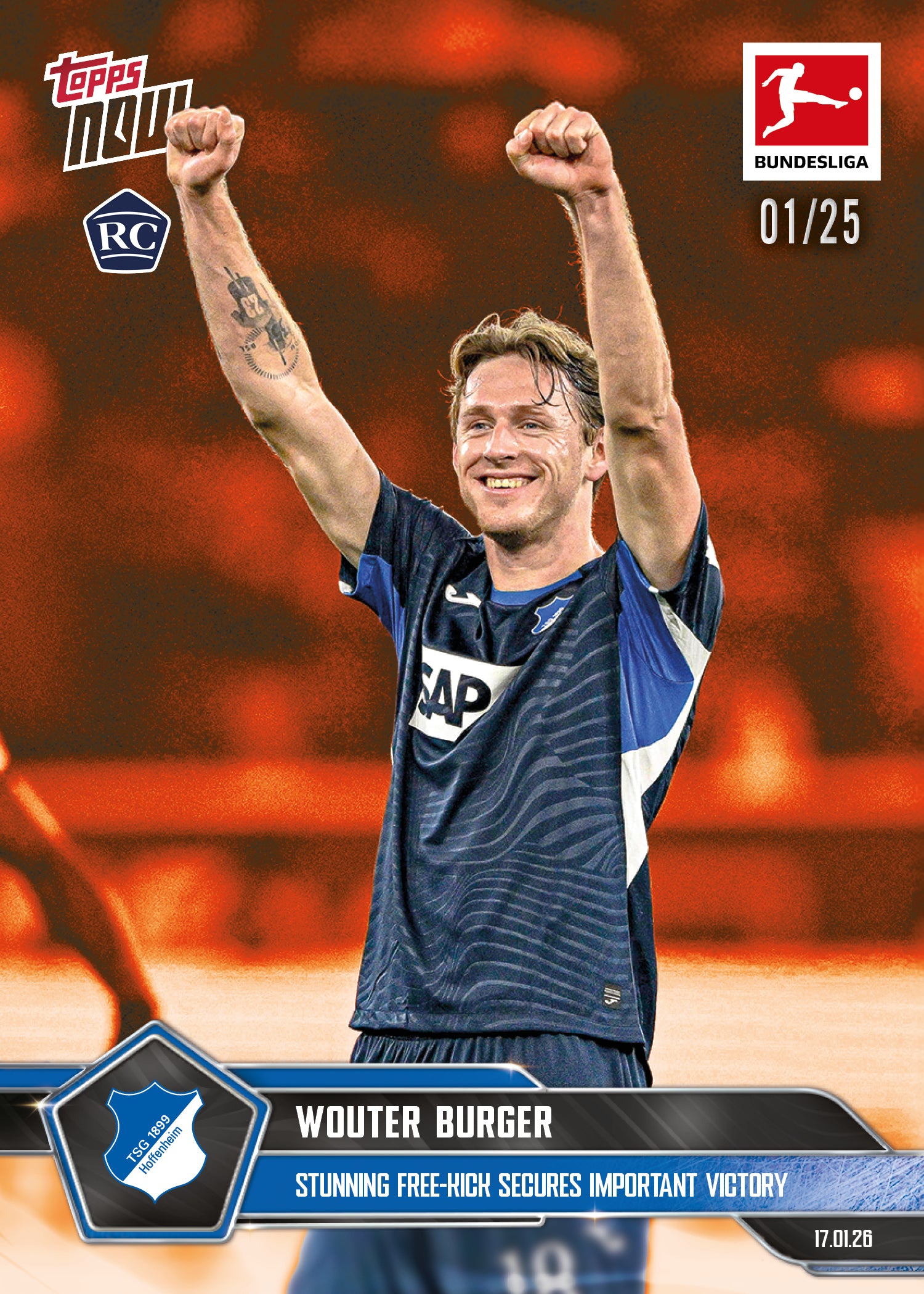 Wouter Burger - 2025-26 Bundesliga Topps NOW - Card 105 - PR: 321 - Image 5