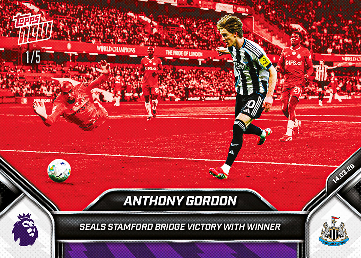 Anthony Gordon - 2025-26 Premier League Topps NOW - Card 157 - PR:240 - Image 3