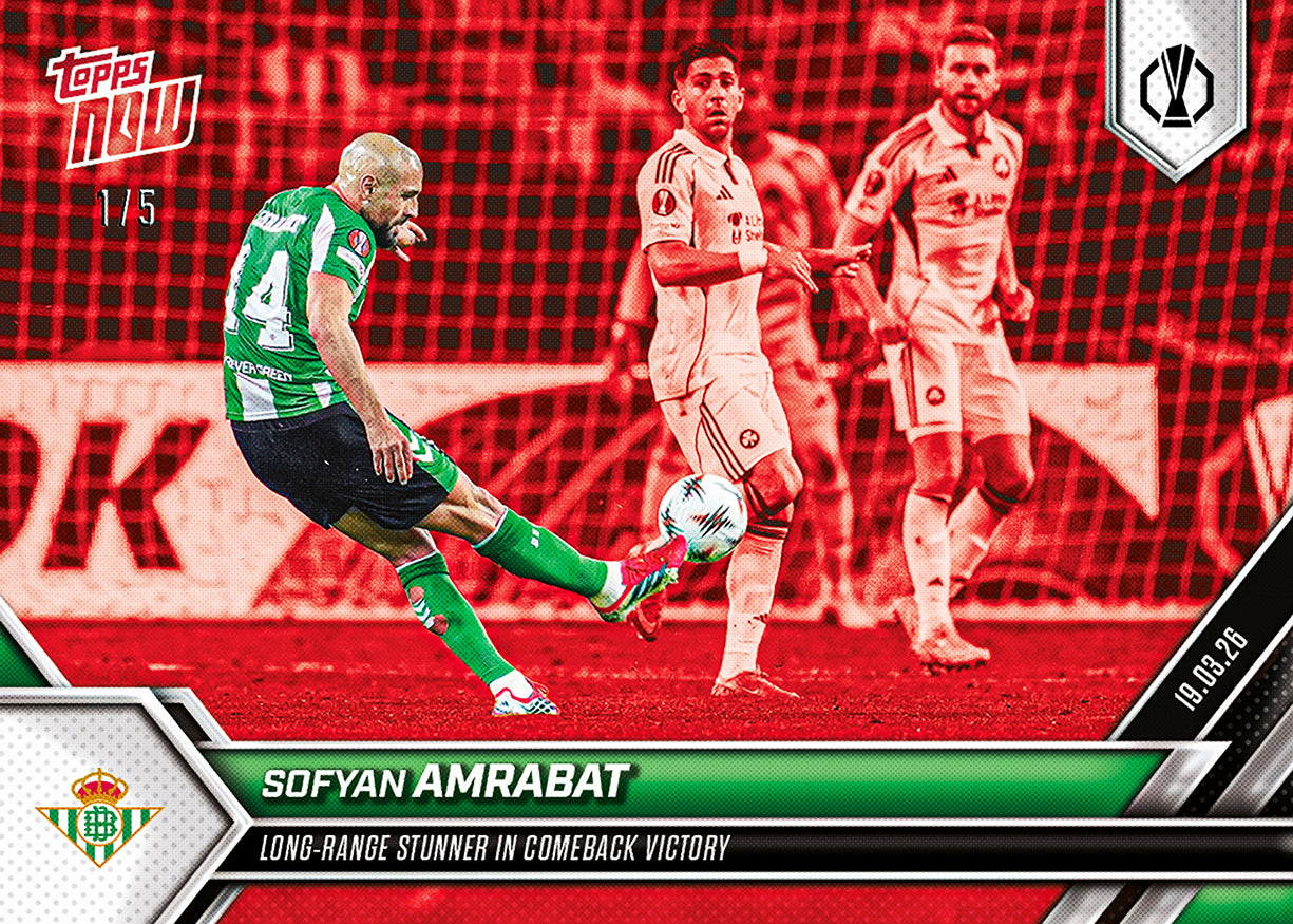 Sofyan Amrabat - 2025-26 UEL Topps NOW - Card 25 - PR: 80 - Image 3