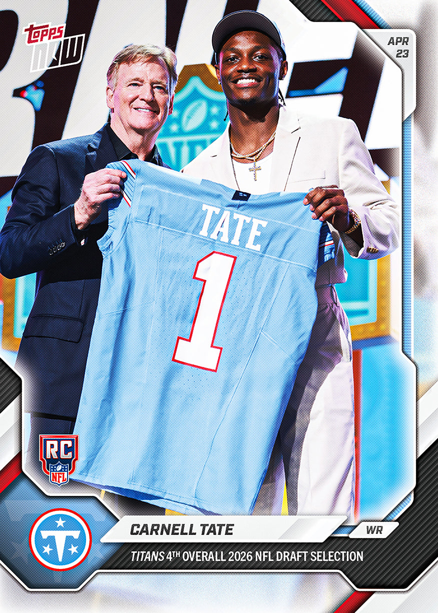 Carnell Tate - 2026 NFL Topps NOW - Card CTAT - PR: 6544