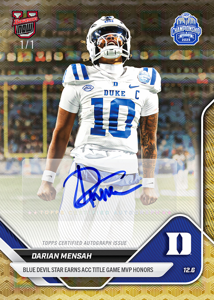 Darian Mensah - 2025-26 Bowman U NOW Football - Card 59 - PR: 531 - Image 2