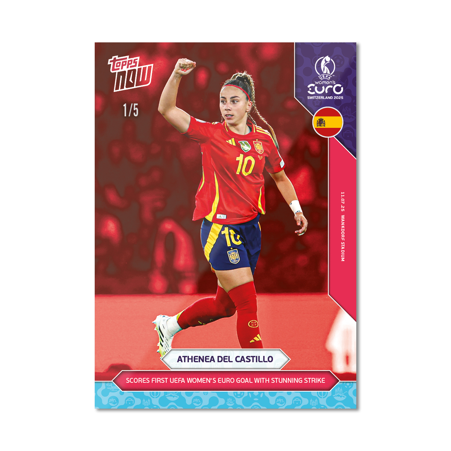 Athenea del Castillo - UEFA Women’s EURO 2025™ Topps NOW - Card 16 - PR: 415 - Image 3