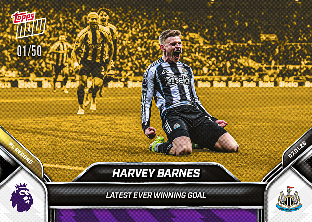 Harvey Barnes - 2025-26 Premier League Topps NOW - Card 106 - PR: 451 - Image 6