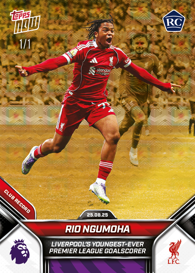 Rio Ngumoha - 2025-26 Premier League Topps NOW - Card 11 - LOOK FOR AUTO - PR: 11401 - Image 3