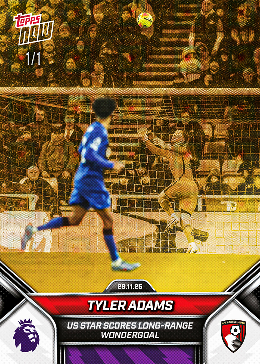 Tyler Adams - 2025-26 Premier League Topps NOW - Card 64 - PR: 372 - Image 2