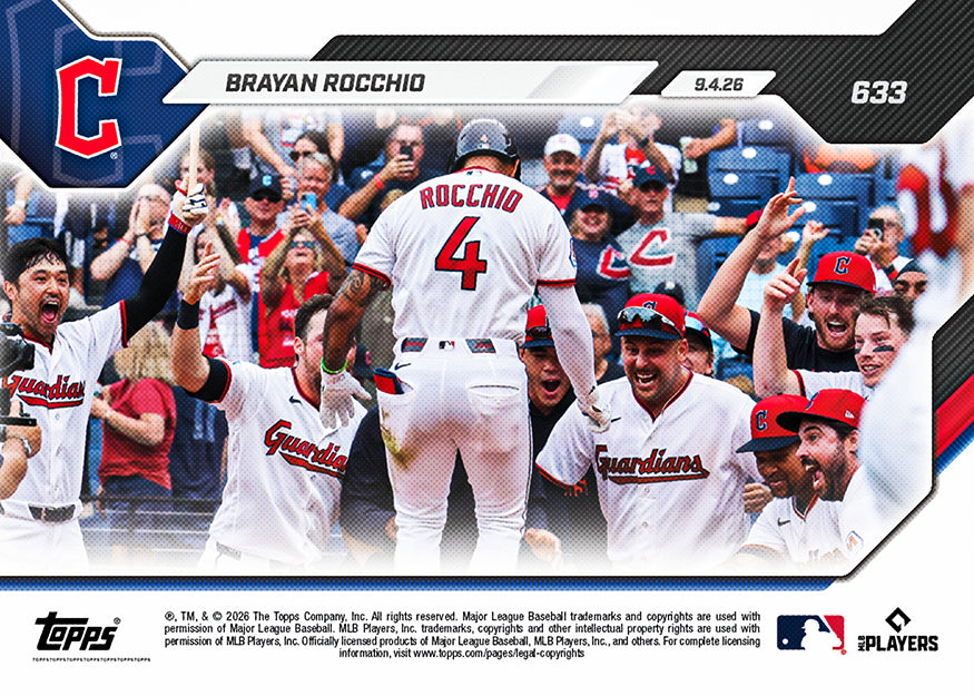 Brayan Rocchio - 2026 MLB Topps NOW - Card 633 - Image 2