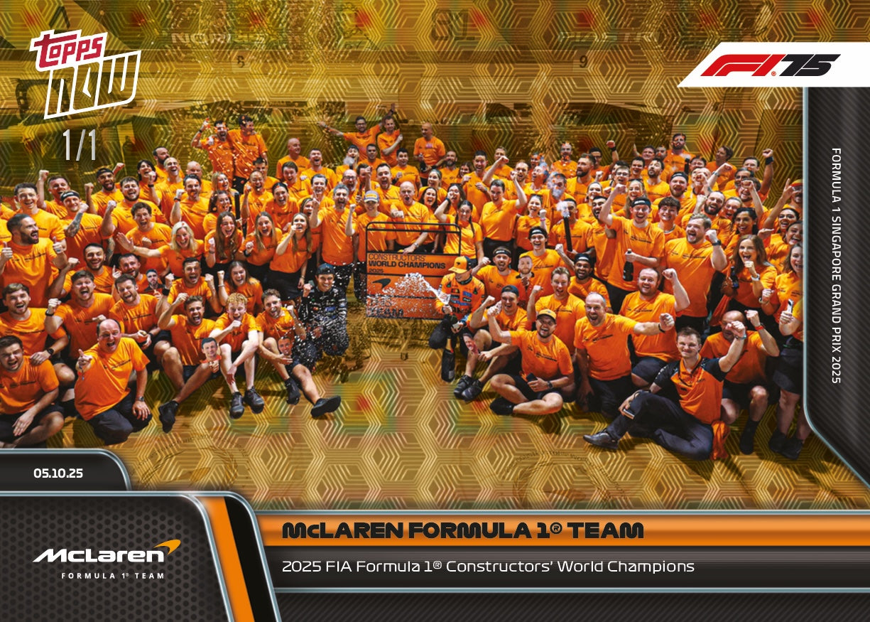 McLaren Formula 1 Team - 2025 Formula 1 Topps NOW - Card 66 - PR: 2634 - Image 2