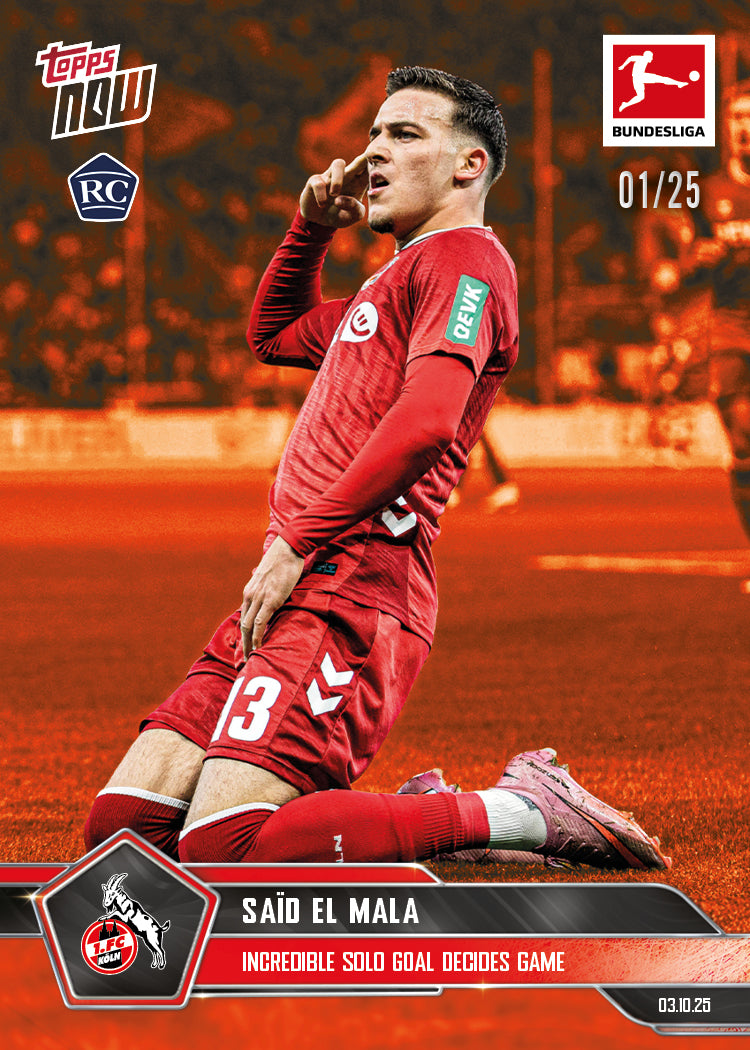 Said El Mala - 2025-26 Bundesliga Topps NOW - Card 37 - PR: 1032 - Image 5