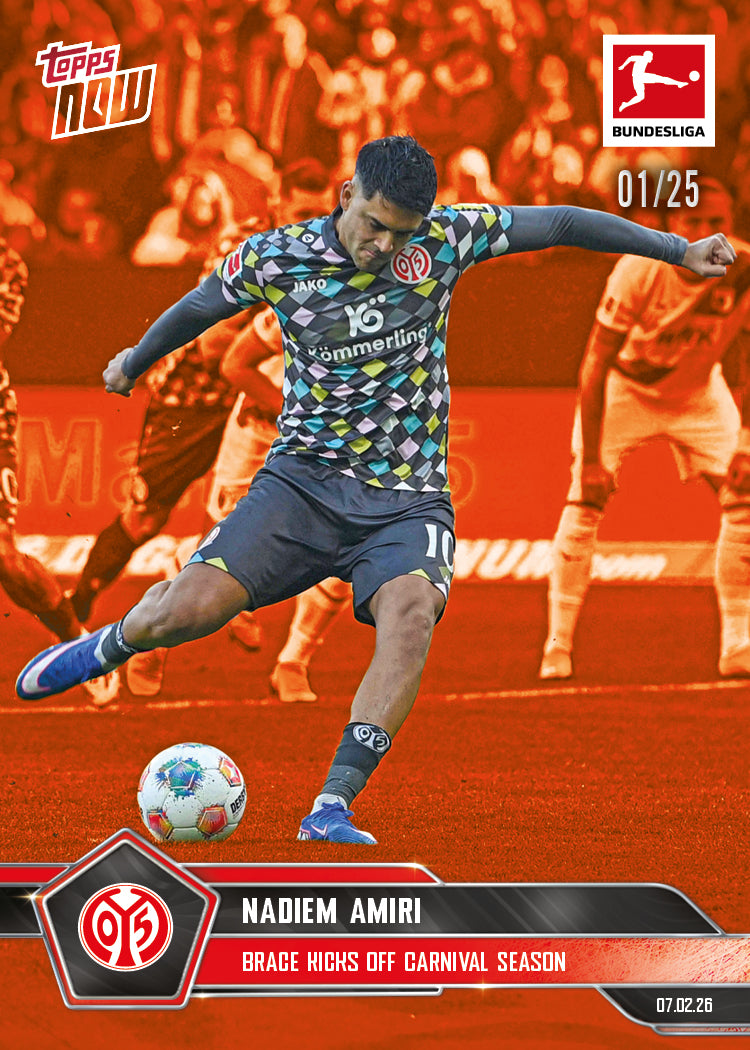 Nadiem Amiri - 2025-26 Bundesliga Topps NOW - Card 119 - PR: 139 - Image 5