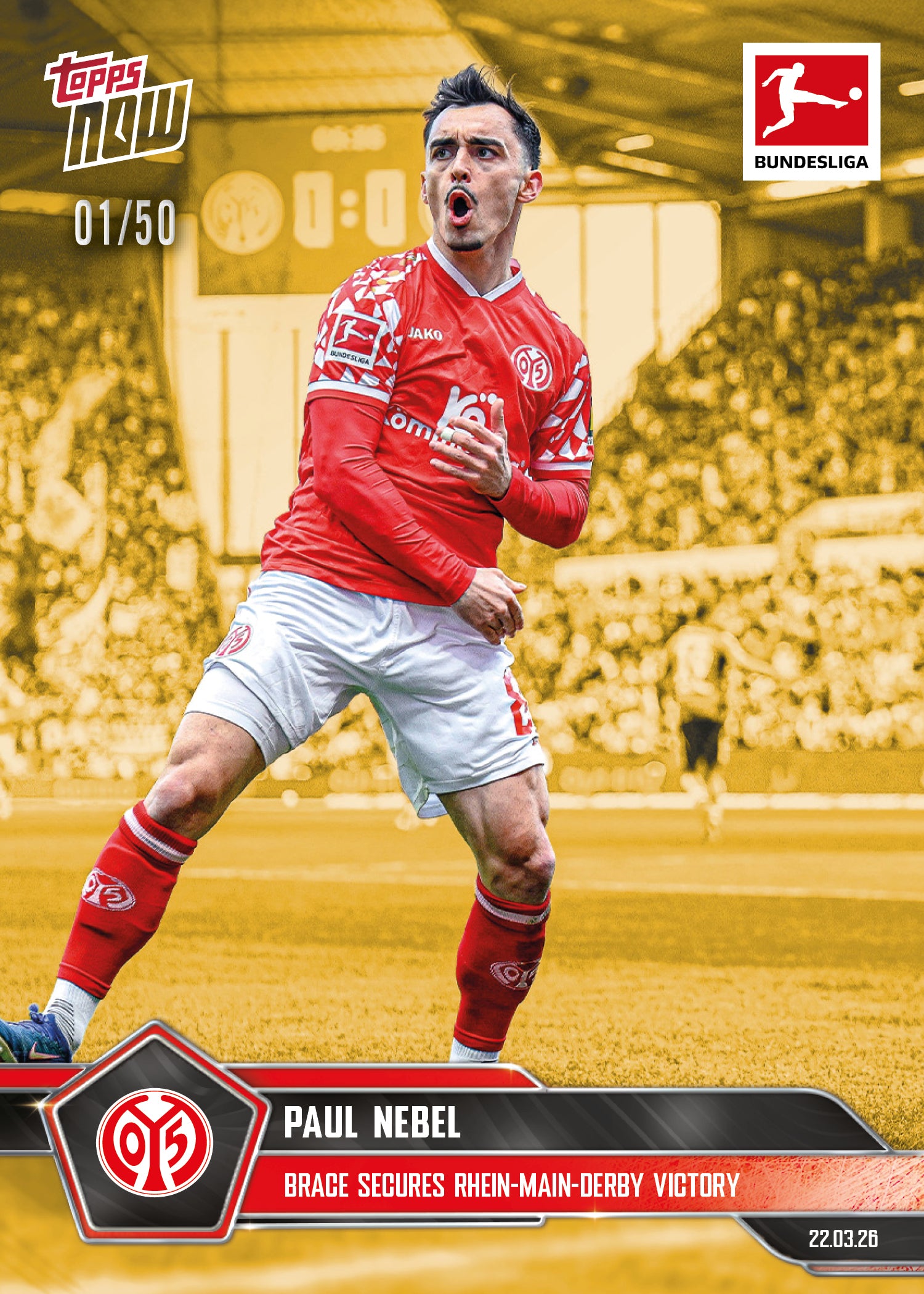 Paul Nebel - 2025-26 Bundesliga Topps NOW - Card 154 - PR: 114 - Image 6