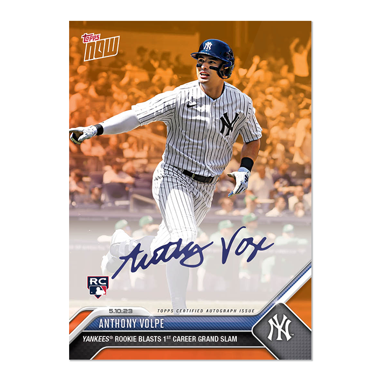 On-Card Autograph # to 99 or Lower - Anthony Volpe - 2023 MLB TOPPS NOW Card 264 - Image 8