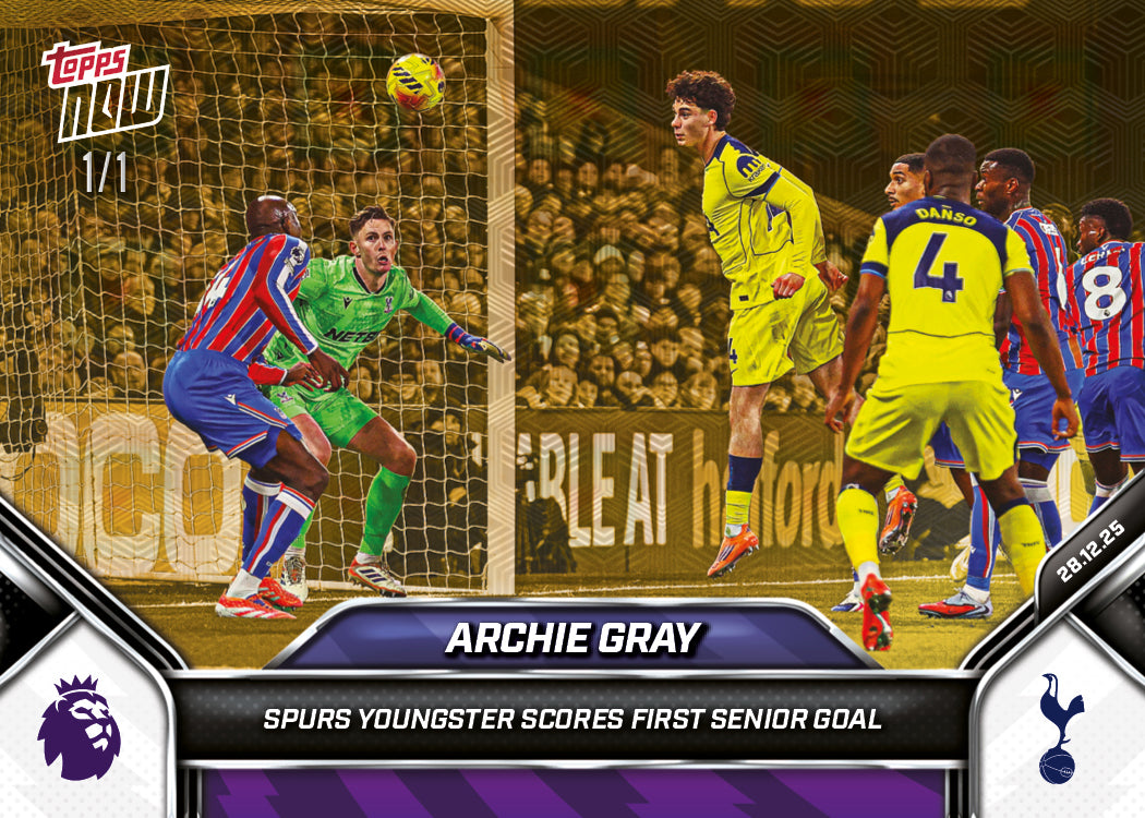 Alternative view of Archie Gray - 2025-26 Premier League Topps NOW - Card 90 - PR: 522