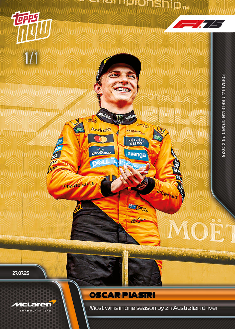 Oscar Piastri - 2025 Formula 1 Topps NOW - Card 52 - PR: 2404 - Image 2