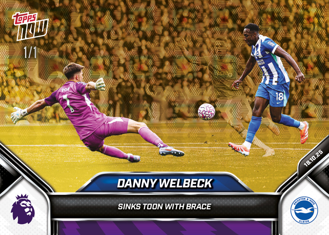 Danny Welbeck - 2025-26 Premier League Topps NOW - Card 37 - PR: 154 - Image 2
