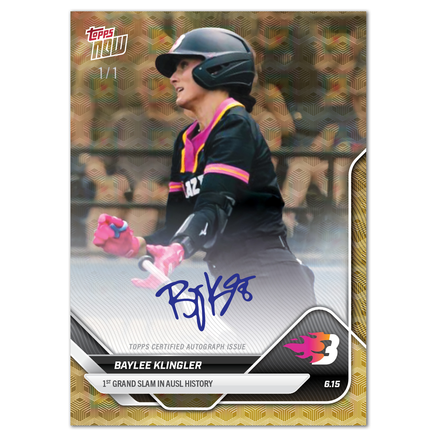 Baylee Klingler - 2025 AUSL Topps NOW - Card 8 - LOOK FOR AUTOS - PR: 1079 - Image 2