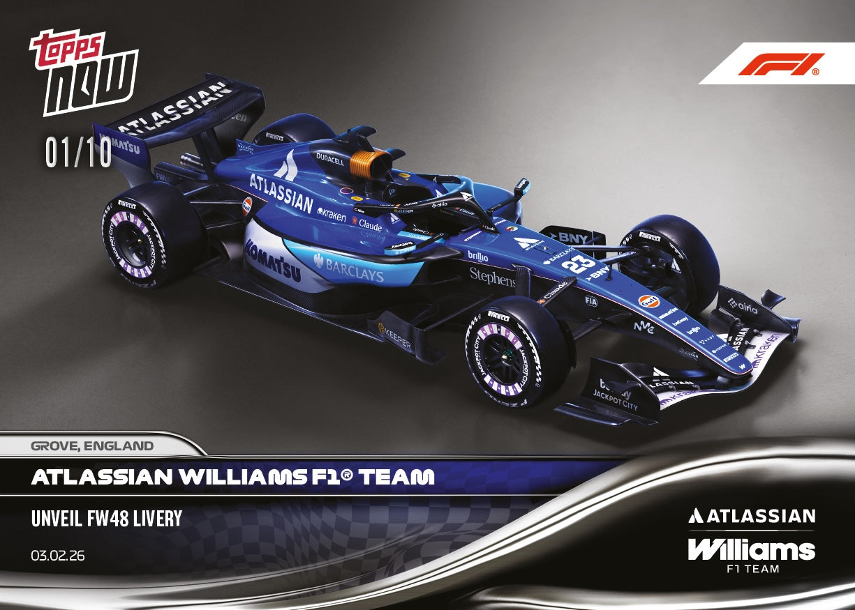 Atlassian Williams F1 Team - 2026 Formula 1 Topps NOW - Card 8 - PR: 1582 - Image 5