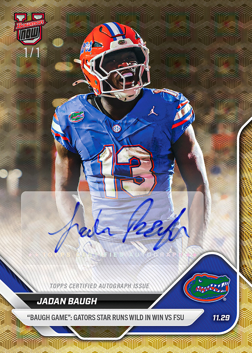 Jadan Baugh - 2025-26 Bowman U NOW Football - Card 54 - PR: 634 - Image 2