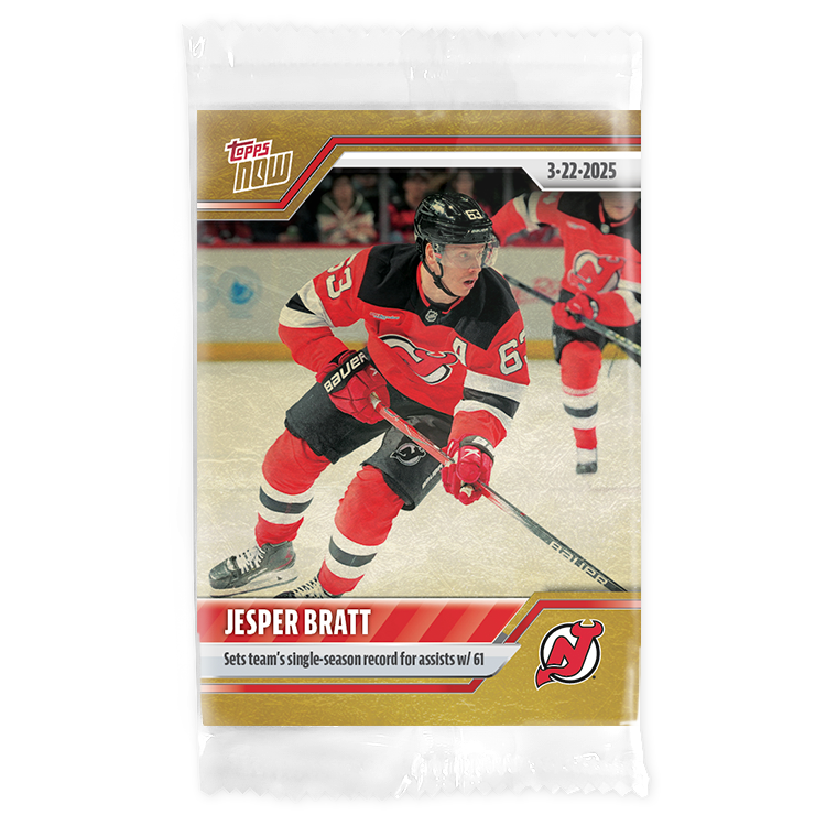 Jesper Bratt - 2024-25 NHL Topps NOW - Sticker # 139 Pack - PR: 125 - Image 2