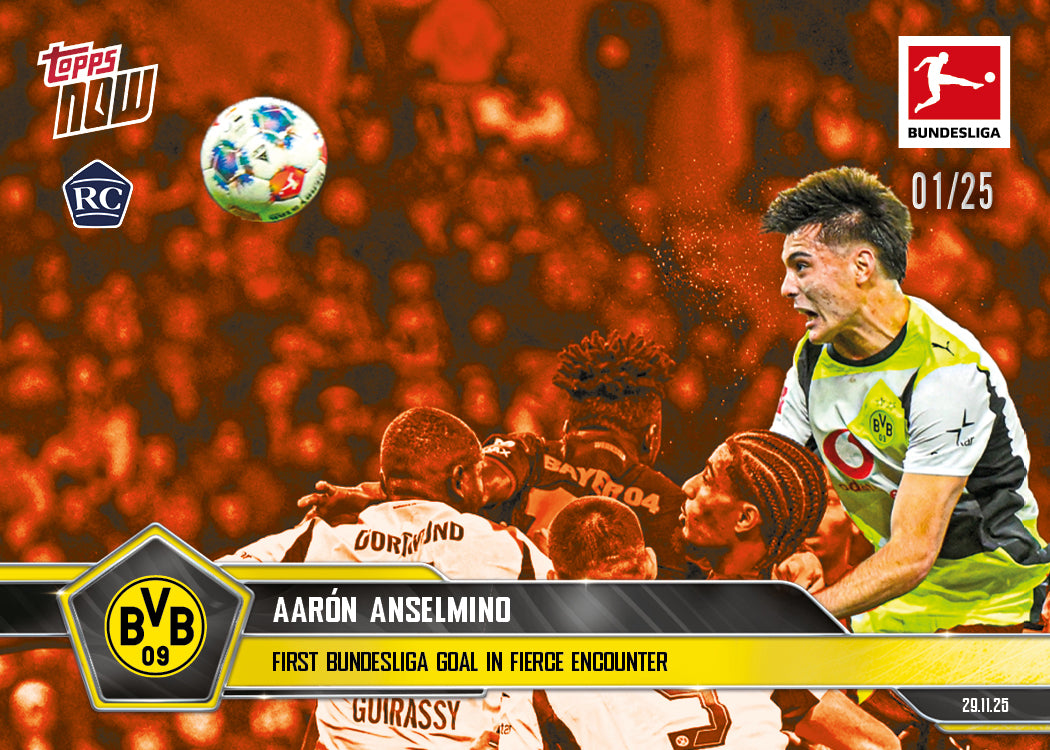 Aarón Anselmino - 2025-26 Bundesliga Topps NOW - Card 68 - PR: 684 - Image 5